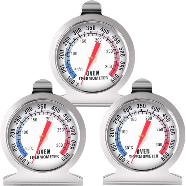 3 stk. Ovn Termometer 50-300°C/100-600°F Rustfrit Stål Ovn Sæt