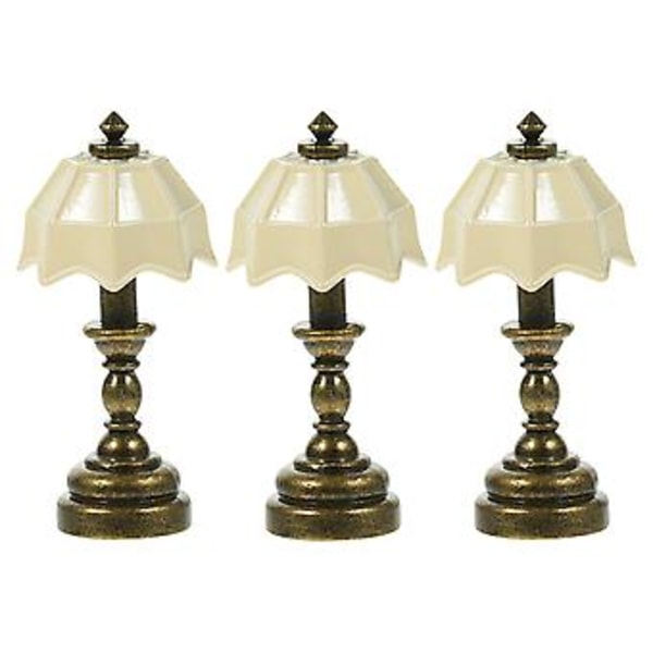 3 stk Dukkehus Bordlampe Miniatyr Sengelampe Modell Miniatyr Bordlampe Dukkehus Tilbehør