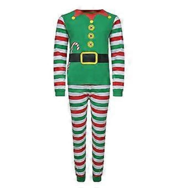 Jule Familie Matchende Pyjamas Pysjamas Sett Jul Sovetøy Nattøy -NMAOV(10-11 År Kvinner)