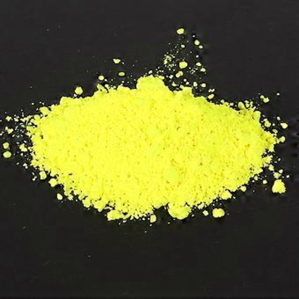 Nagel Fosforpulver Halloween Nagelkonst DIY Fluorescerande Pulver Manikyrverktyg 100g (Gul)