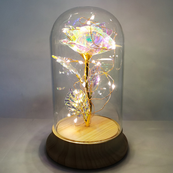 Holografinen ikuisuusruusu valonauhalla - Holografinen monivärinen