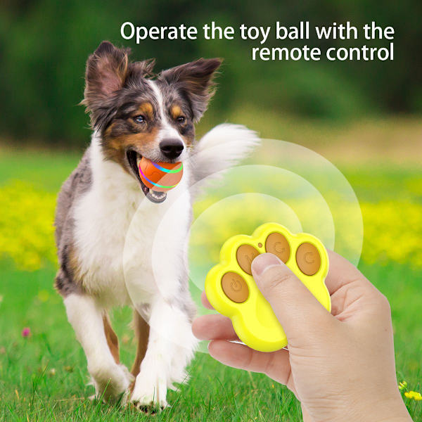 Orange Interaktivt Husdjur Leksak Boll Hund Leksak Boll Självrullande Katt Leksak