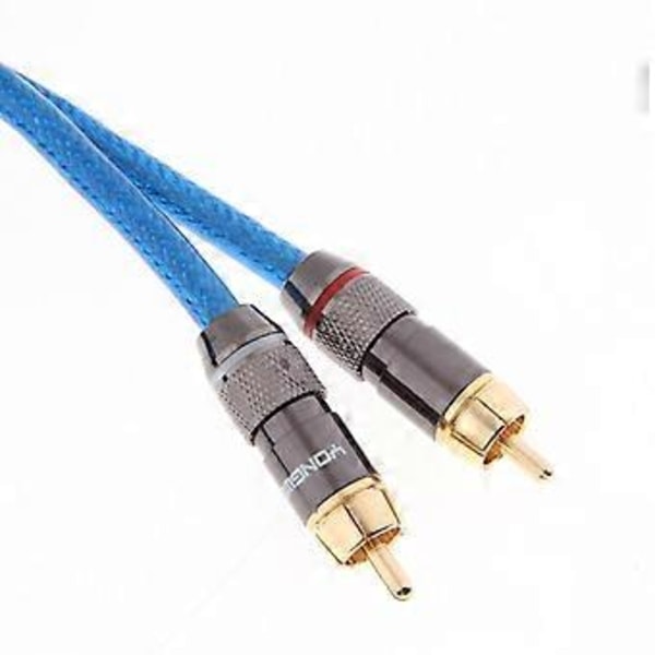 Mixer Forstærker Stereo Lydkabel (0,5 meter) - Dobbelt 6,35 mm til Dobbelt RCA Stik OFC (2 meter)