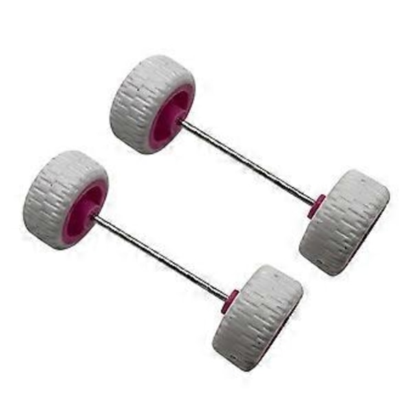 4 stk. Modelbil Udskiftningshjul, 1/64 Skala Hjul Dæk til Modelbiler Tilbehør (Hvid Pink)