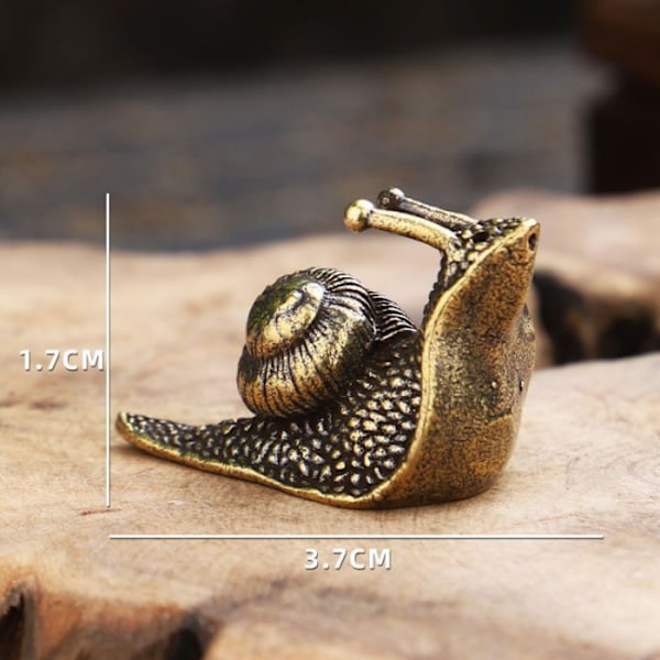 Ren snigelfiguriner Miniatyrskulptur Liten snigelstaty