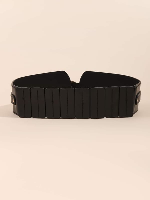 Dam Läder Bred Bälte Spänne Midjebälte Midjeband（70cm）