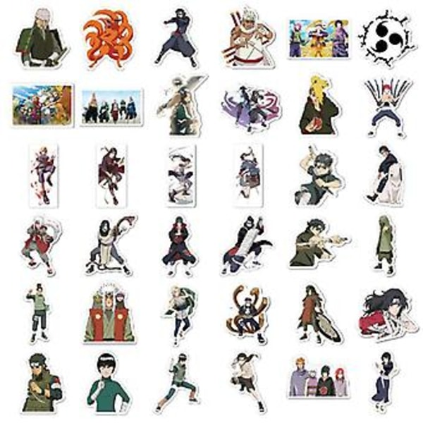 100 st Cartoon Anime Naruto Vattentäta Dekaler för Skateboard, Resväska, Gitarr