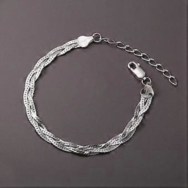 Armband för kvinnor i 925 silver spegelnät 5 mm längd