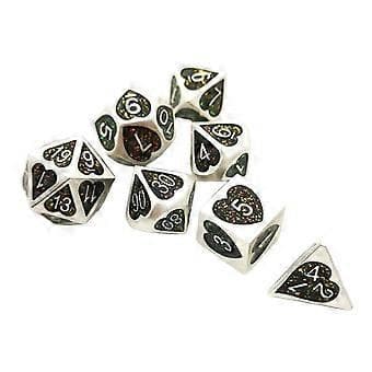 7 kpl Numerolliset Monisivuiset D8 D10 D12 D20 (Hopea)