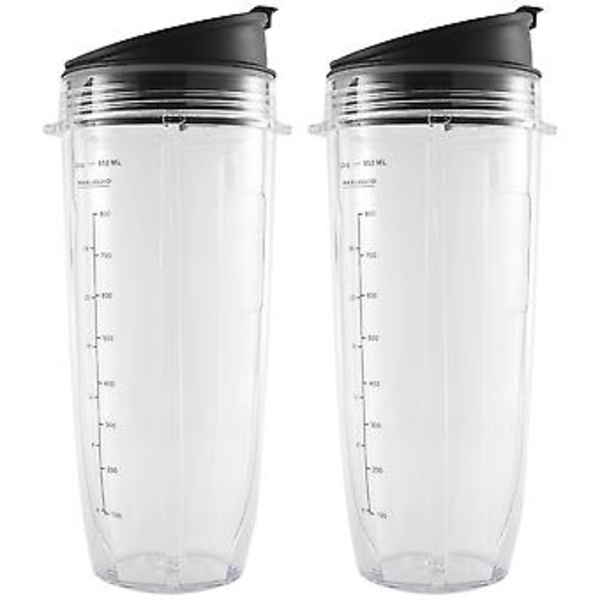 32-ounce kop med forseglet låg, reservedele og tilbehør til Auto-IQ 1000W og Dual Blender
