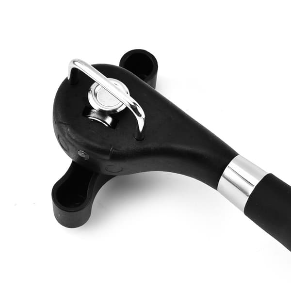Manuel dåseåbner, glat kant, rustfrit stål dåseåbner med 4
