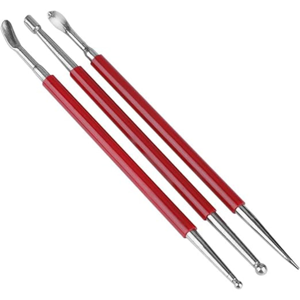 3PCS Läderpressverktyg Modellverktyg Läderhantverksverktyg S