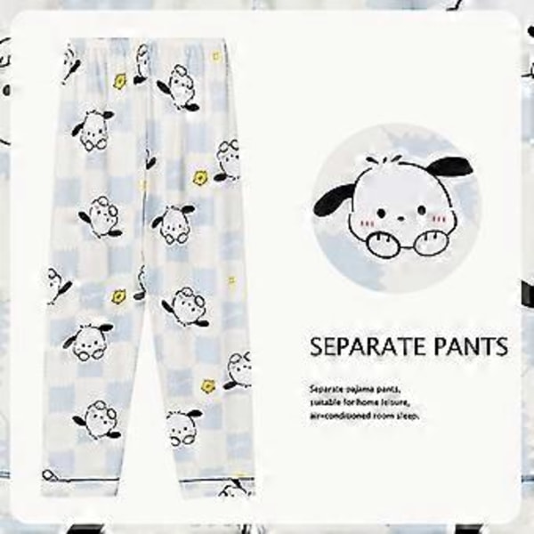 Anime Sanrio -pyjamahousut, piirrettyjä housuja, pitkät pariskunnille, mukavat löysät kotihousut, ohuet pyjamahousut (M 10)