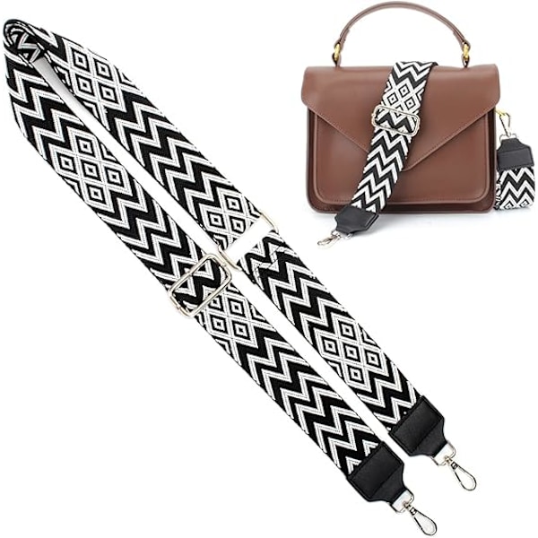 Bred axelrem med justerbar axelrem Väska rem Crossbody Canvas Väska Handväska Ersättning Axelremmar