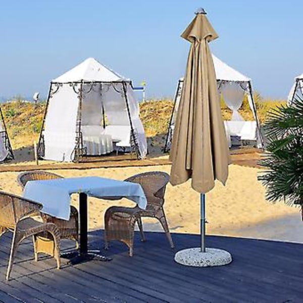 3m Pyöreä Puutarhavarjo Umbrellan Ulko-Patio Auringonsuojaus Katokset 3m 6/8x Varsi Hk{jkw} (Agate Green 300cm x 8k)