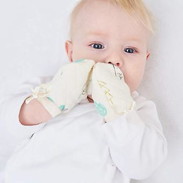 5 Par Baby Anti-Rippehansker Myke Bomulls Hansker Nyfødt Ansikt for Beskyttelse