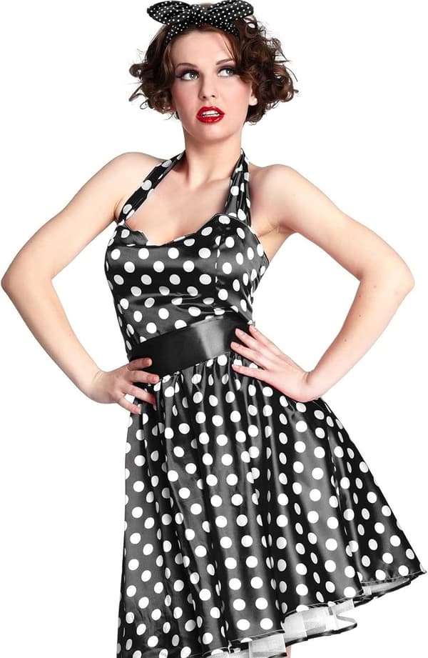 Hvit Polka Dot Bandana Hodebånd Retro Garn Hodebånd Hår Accesso
