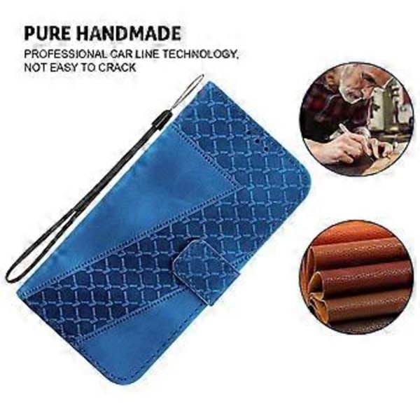 Til Xiaomi Redmi Note 14 5G Stand Case 7-Formet Mønster Præget Læder Telefon Cover (Style D)