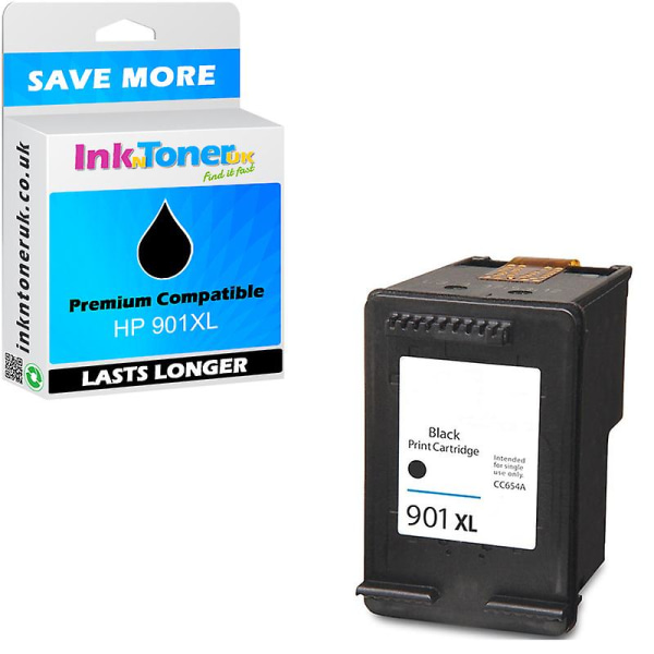 Compatible HP 901XL Black High Capacity Ink Cartridge (CC654A) (Premium) for HP Officejet J4524 printer