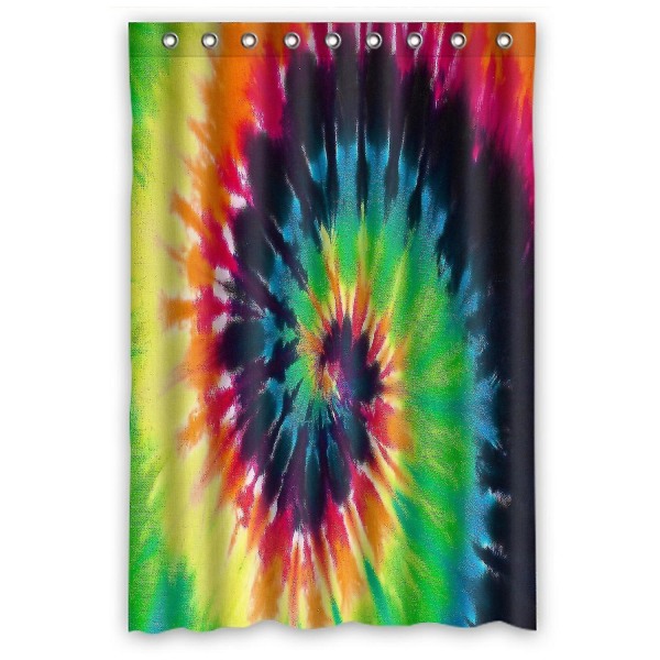 Colorful Tie Dye Waterproof Polyester Shower Curtain And Hooks 120x180 Cm