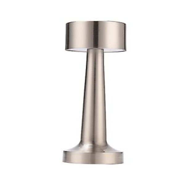 LED Bordlampe med Berøringsfølsom Sensor, Bærbar, 3 Lysstyrkenivåer, Oppladbar, Moderne Metalldesign