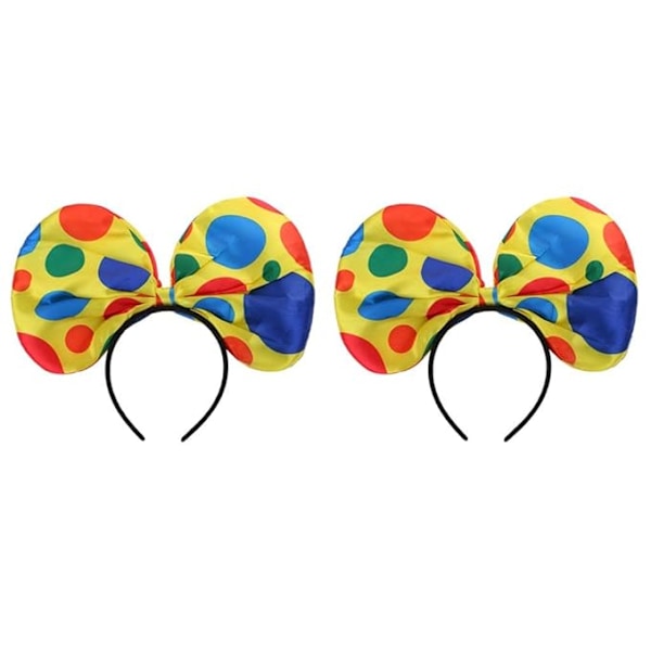 2 stk sløyfesett Jumbo Polka Dots sløyfehodebånd av Funny Party Hats for
