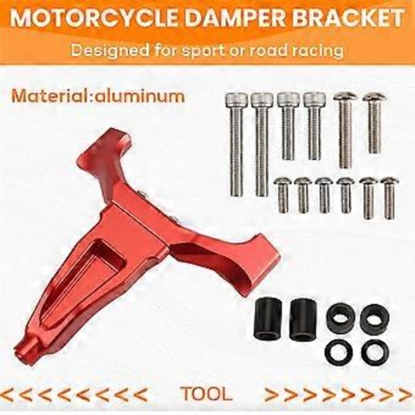 Motorcykeltillbehör Stabilisator Styrdämpare Monteringsfäste Kit Dämparset för MT-09 MT09 2024 2025 Röd