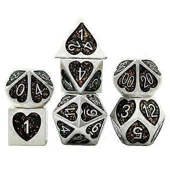 7 stk. Numerisk Multi Side D8 D10 D12 D20 Til (Sølv)