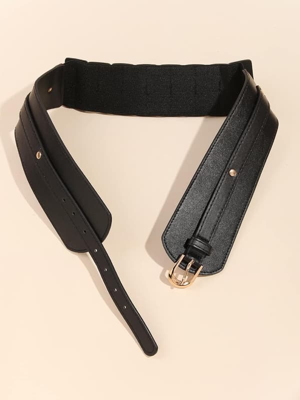 Dam Läder Bred Bälte Spänne Midjebälte Midjeband（70cm）