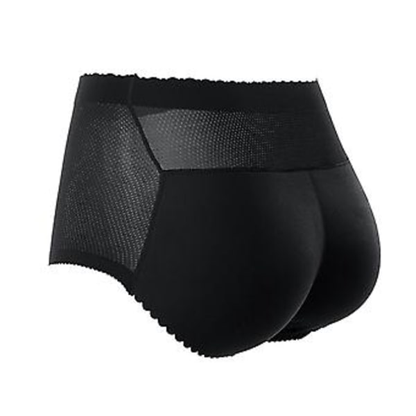 Seamless Hip Padded Panties Breathable Ass Lifter Padded Panties Hip Enhancer For Women New(XL Black Mid  Waist)