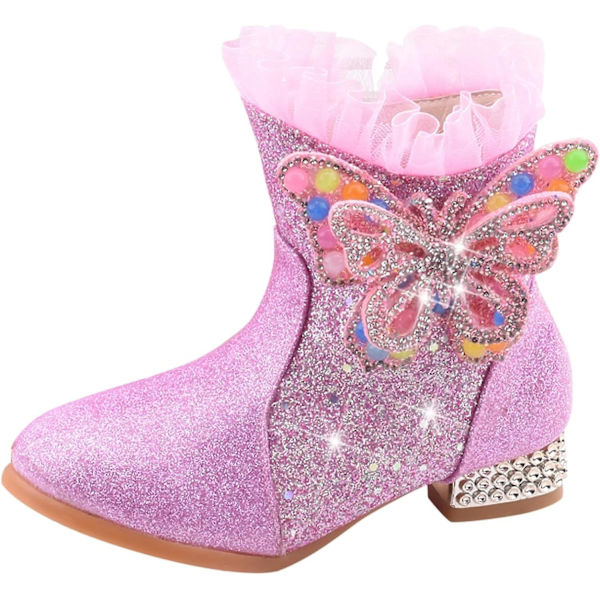 Snöstövlar Vinterstövlar Varma Foder Pink 13.5 UK Child