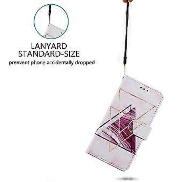 For Honor 90 Lite 5g/x50i 5g Fodral PU Läder Mönster Flip Plånbok Telefonfodral (Trefärgad Marmor)