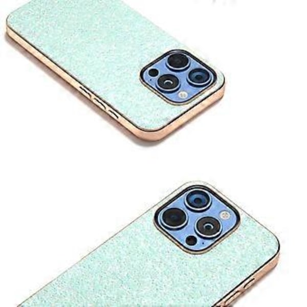 Skal för iPhone 16 Pro Max Elektropläterad Telefonfodral Färgglatt Glitterdesign PU+TPU Skyddsfodral (Stil H)