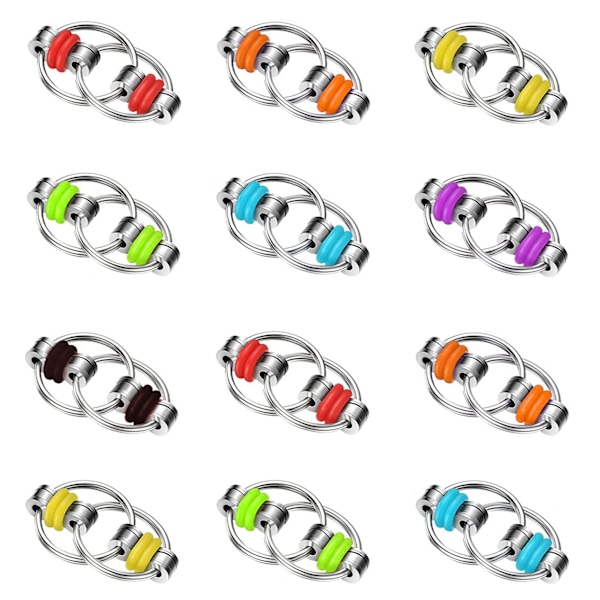 10 st fidget cube vuxen ventil cykelkedja leksak dekompression metall nyckelring dekompression kedja