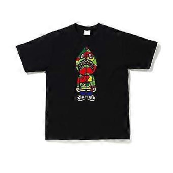 2023 Japansk T-skjorte For Menn Aasual Bokstavtrykk Rund Hals Kortarmet Bapes T-skjorter Kort Erme Bomull Unisex T-skjorte (XXXL 7)