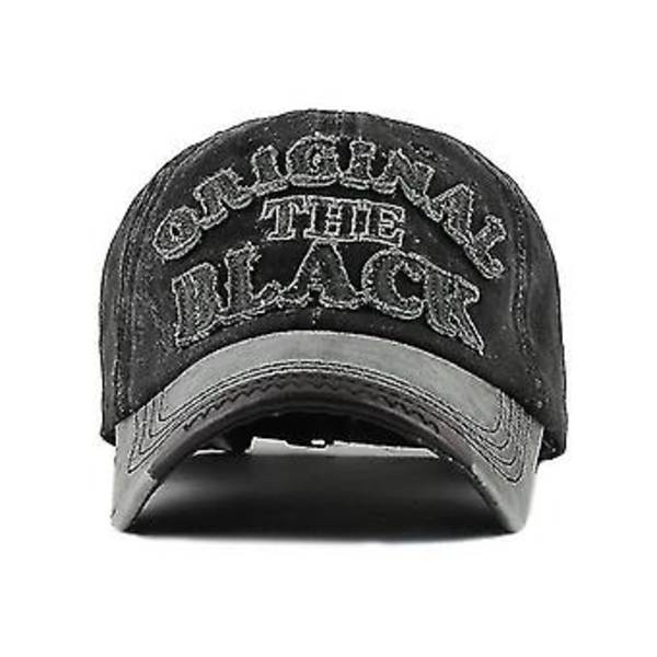 Retro Casual Vasket Baseball Cap (Grå Blå)