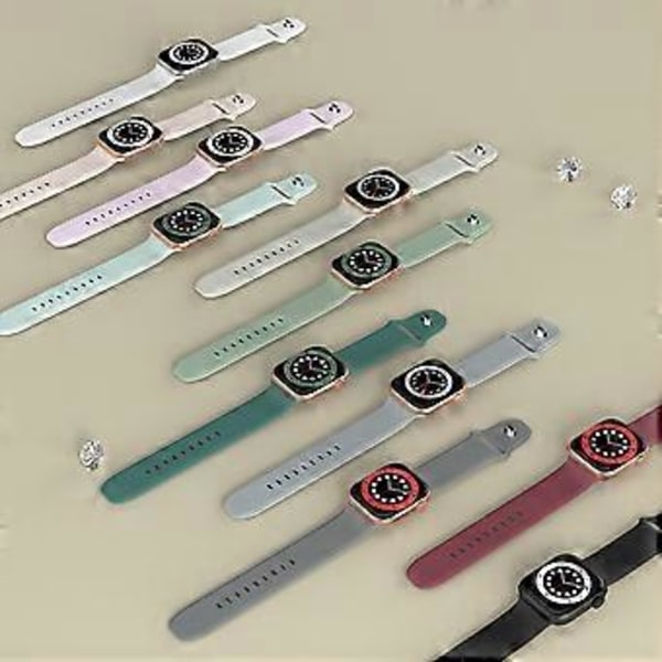 (Vihreä) Yhteensopiva Apple Watch -rannekkeiden 42mm, 44mm, 45mm, 49mm kanssa, silikoninen vaihtoranneke.