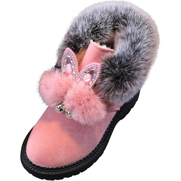 Vinterstövlar Ankelstövlar Vadderade Snöstövlar Pink 9.5 UK Child