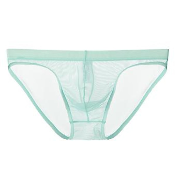 Fianao Låg Midja U Konvex Herrtrosor Sexiga Transparenta Nätgarn Kalsonger Dagligt Bruk (L Ljusblå)