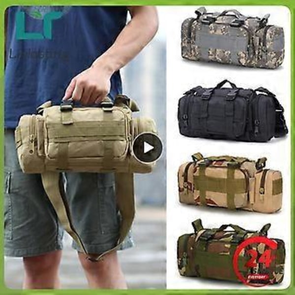 Høj kvalitet udendørs militær taktisk rygsæk taljepakke taljepose Mochilas Molle Camping Vandreturspose 3P Brystpose (Style E)