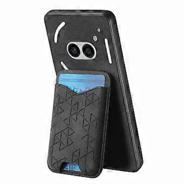 Til Nothing Phone (2a) Etui med Præget Mønster, Kortholder, Støttefod, Læder Bagside Cover (Stil D)