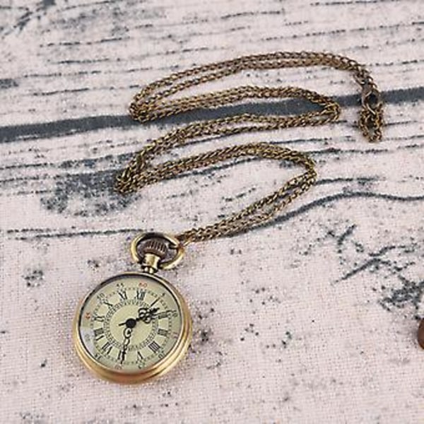 1 stk Vintage Kvarts Mode Personlighed Klassisk Romersk Skala Lommeur Gave