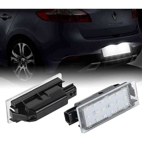 2X LED-skiltlys for Renault Vel Satis Twingo 2 Clio 3 Clio 4 Es