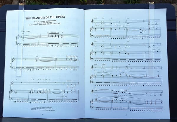Musikkstativ sideholder - Clear Grip 2-pakning