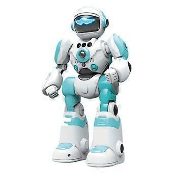 Intelligent stemmestyret robot gestus fjernbetjening programmering musik dansende børn elektrisk legetøjsrobot model (blå)