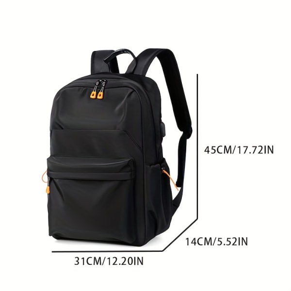 One Pack 35 56 Cm Nytt mode multifunktionell student skolväska Casual ryggsäck Unisex datorryggsäck svart