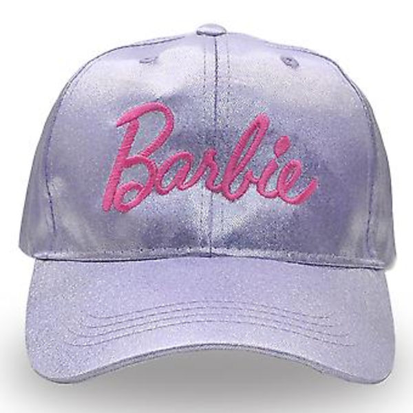 Kvindes Pige Film Barbie Laser Baseball Kasket Pink Bogstav Broderet Skinnende Justerbar Hat Julegaver (Lilla)