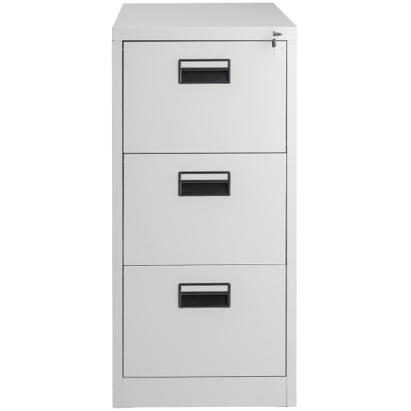 tectake Filing Cabinet with 3 Shelves 62.4 x 46 x 102.8 cm - grey, steel