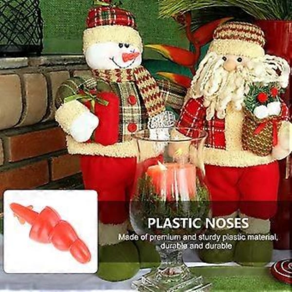 100 stk Vinter Snømann Nese Håndverk DIY Nese Plast Nese for Snømann Leke