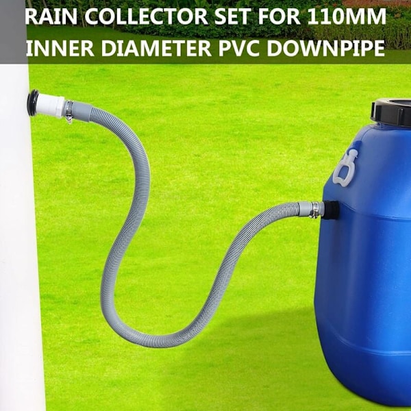 Regnvandssamler sæt, regnvandsopsamler, PVC fittings, nedløbsrør samler